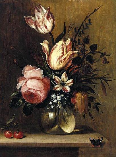 Hans Bollongier Flowers in a Vase France oil painting art